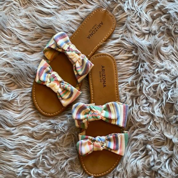 Arizona Jean Company Shoes - Multicolor Striped Sandals